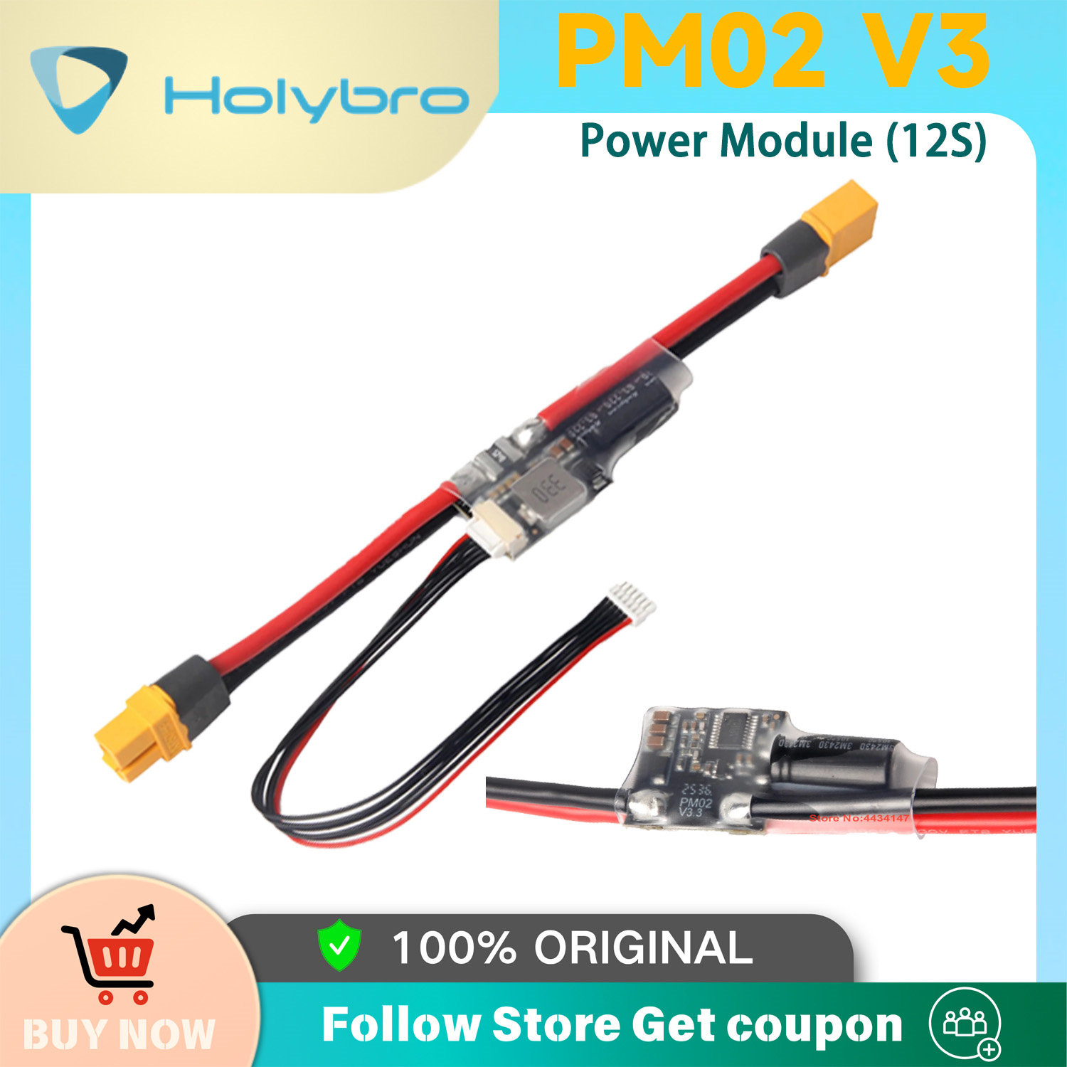 Drone Racing Flight Controller - Moduł zasilania Holybro PM02D 2S-12S PX4